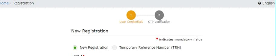 Choose New registration